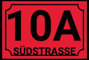 Strassen - Hausnummern 10A Südstrasse Bild