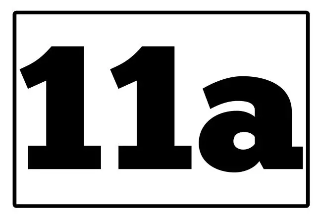Strassen - Hausnummern 11a Bild
