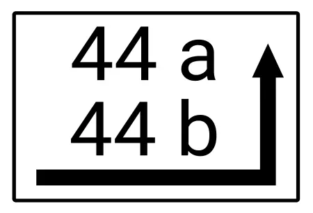 Strassen - Hausnummern 44a Bild
