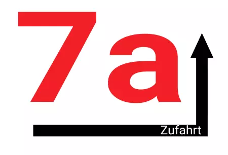 Strassen - Hausnummern 7a um die Ecke Bild