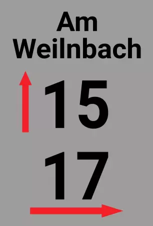 Strassen - Hausnummern Am Weilnmbach Bild