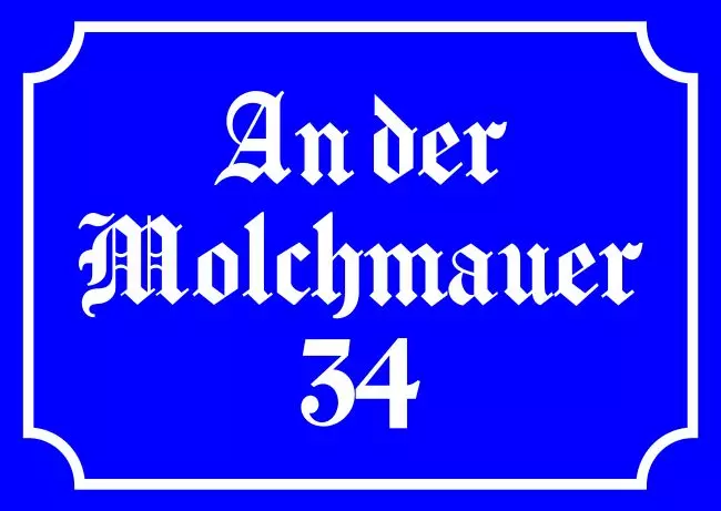 Strassen - Hausnummern An der Molchmauer Bild