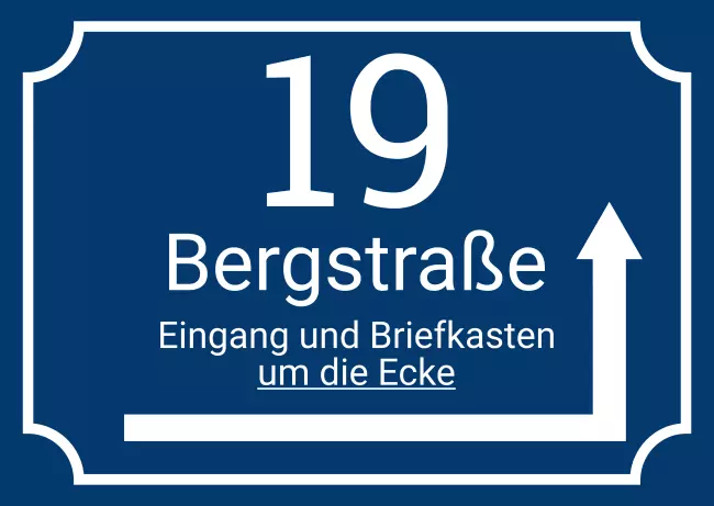 Strassen - Hausnummern Bergstraße Bild