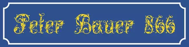 Strassen - Hausnummern Blaues Straßennamenschild Bild