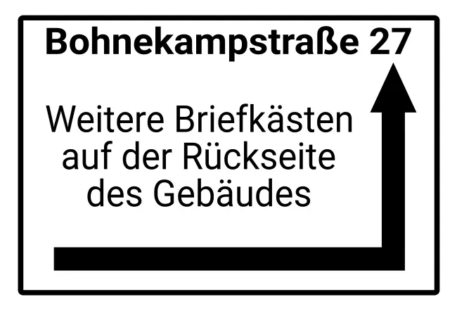 Strassen - Hausnummern Bohnenkampstraße Bild