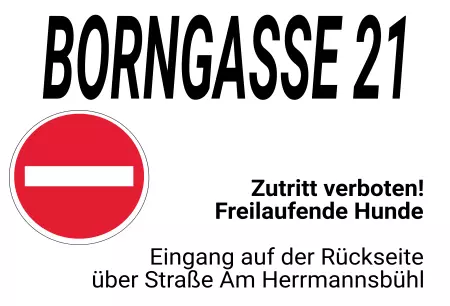 Strassen - Hausnummern Borngasse 21 Bild