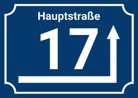  Strassen - Hausnummern Hauptstraße 17 Bild