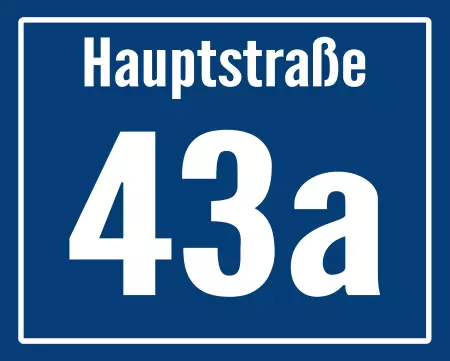 Strassen - Hausnummern Hauptstraße 43a Bild