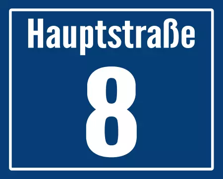 Strassen - Hausnummern Hauptstraße 8 Bild