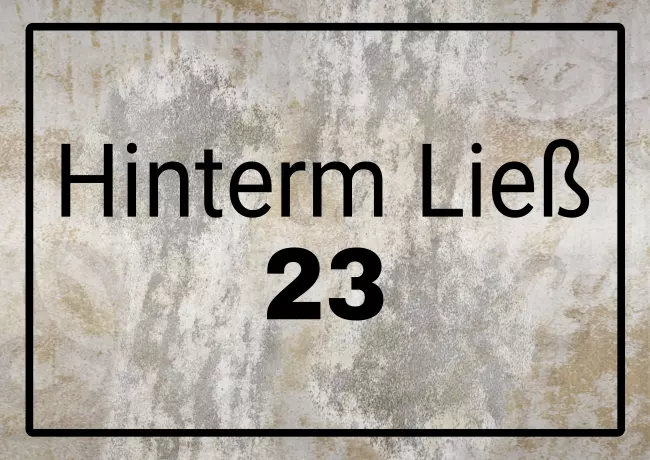 Strassen - Hausnummern Hinterm Ließ Bild