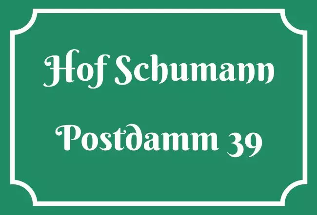 Strassen - Hausnummern Hof Schumann Bild