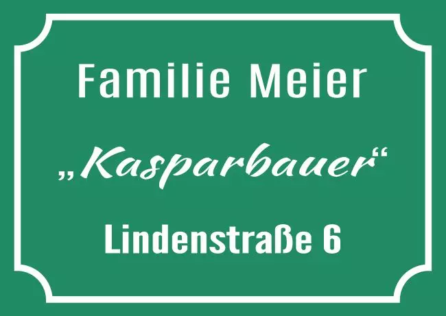 Strassen - Hausnummern Kasparbauer Bild