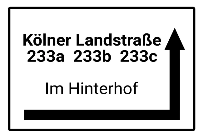 Strassen - Hausnummern Kölner Landstraße Bild