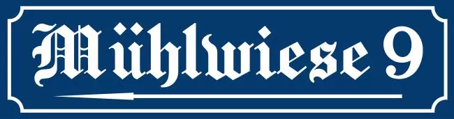 Strassen - Hausnummern Mühlwiese 9 Bild