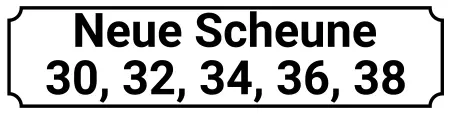 Strassen - Hausnummern Neue Scheune Bild