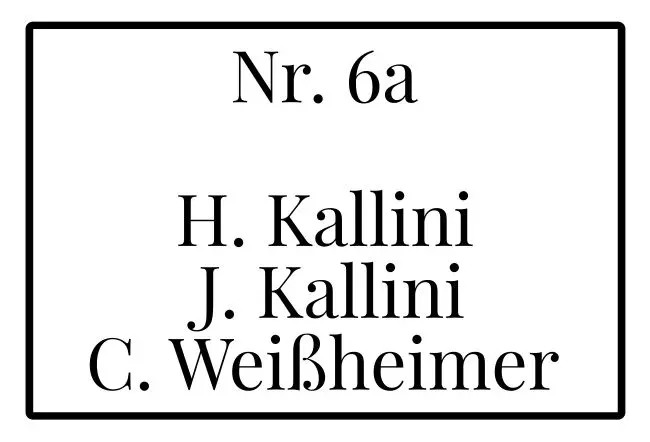 Strassen - Hausnummern Nr. 6a Bild