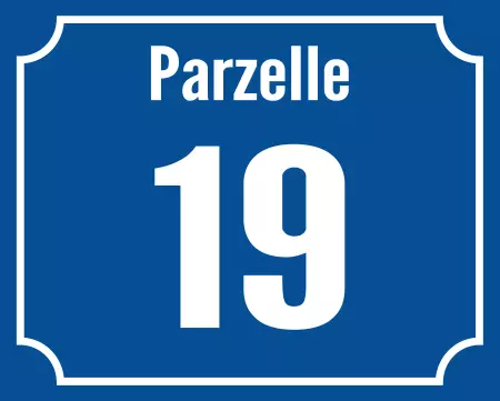 Strassen - Hausnummern Parzelle 19 Bild