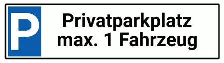 Strassen - Hausnummern Privatparkplatz Bild