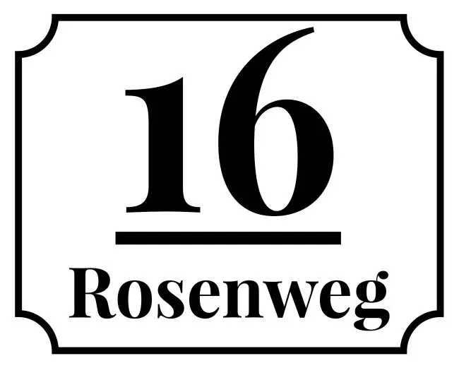 Strassen - Hausnummern Rosenweg Bild