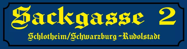 Strassen - Hausnummern Sackgasse Bild