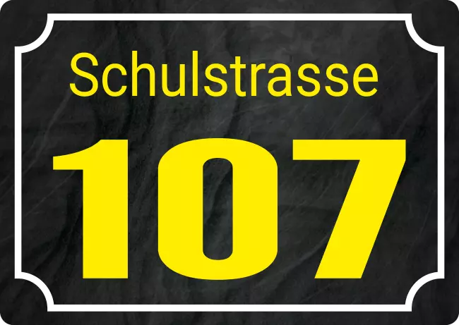 Strassen - Hausnummern Schulstrasse Bild