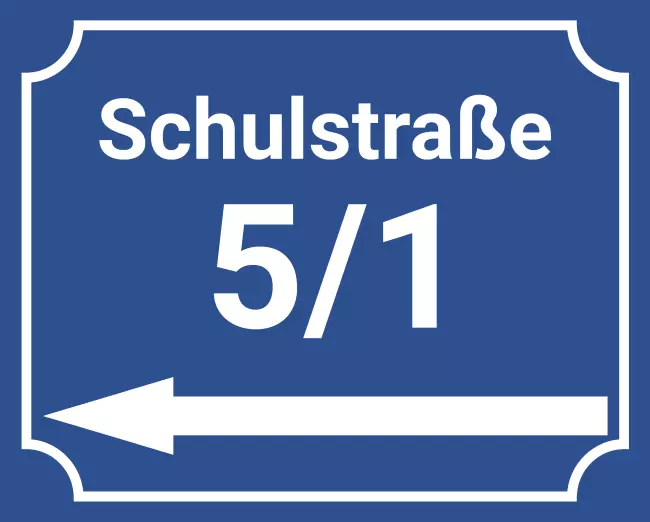 Strassen - Hausnummern Schulstraße 5/1 Bild