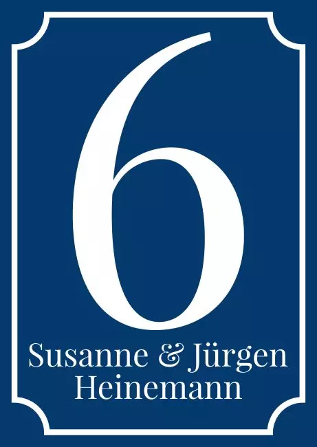 Strassen - Hausnummern Susanne und Jürgen Bild
