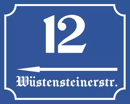 Strassen - Hausnummern Wüstensteinerstr. 12 Bild