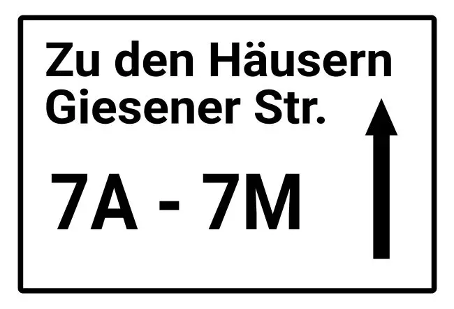 Strassen - Hausnummern Zu den Häusern Bild