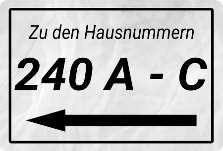 Strassen - Hausnummern Zu den Hausnummern Bild